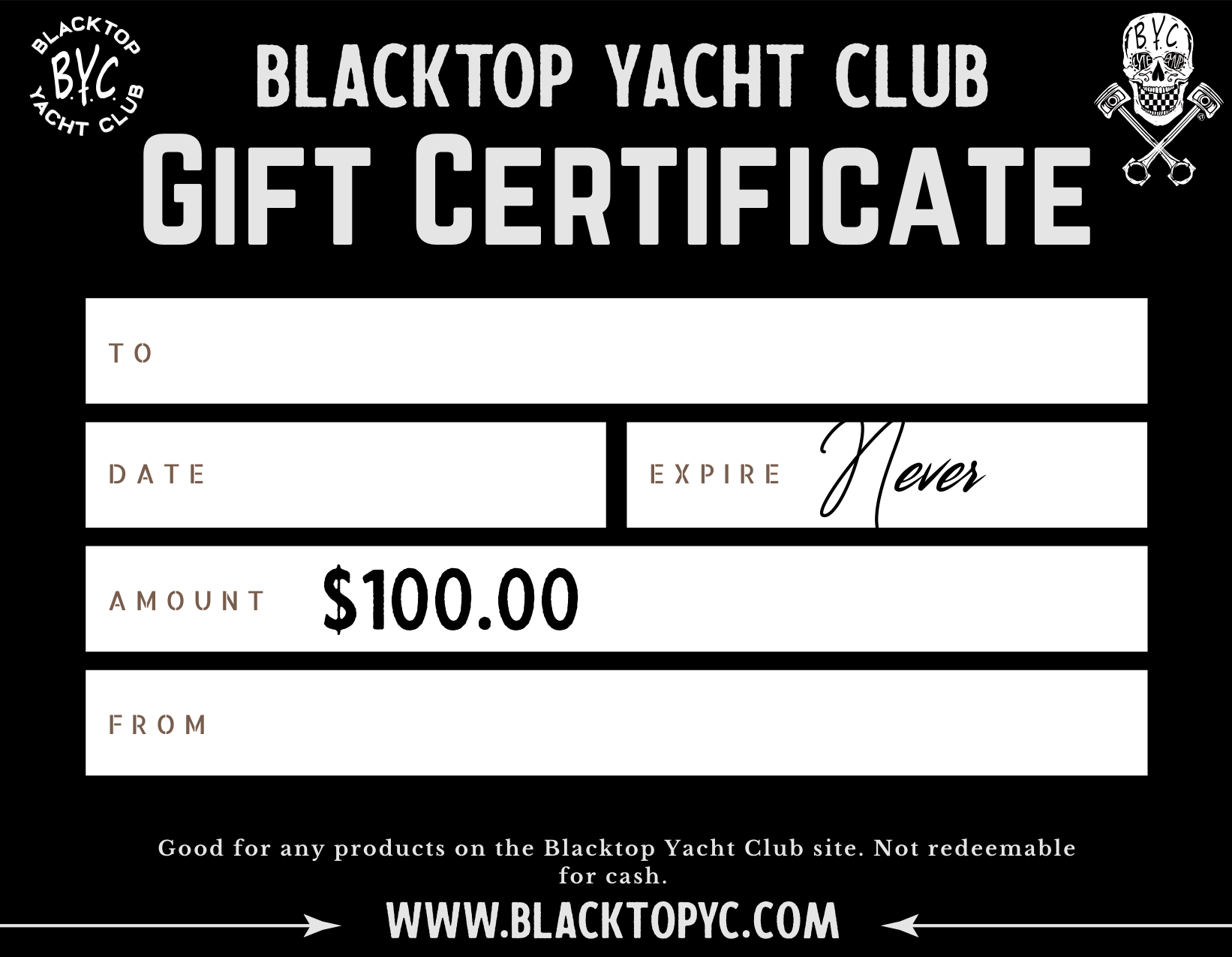 Blacktop Gift Certificate - Image 2