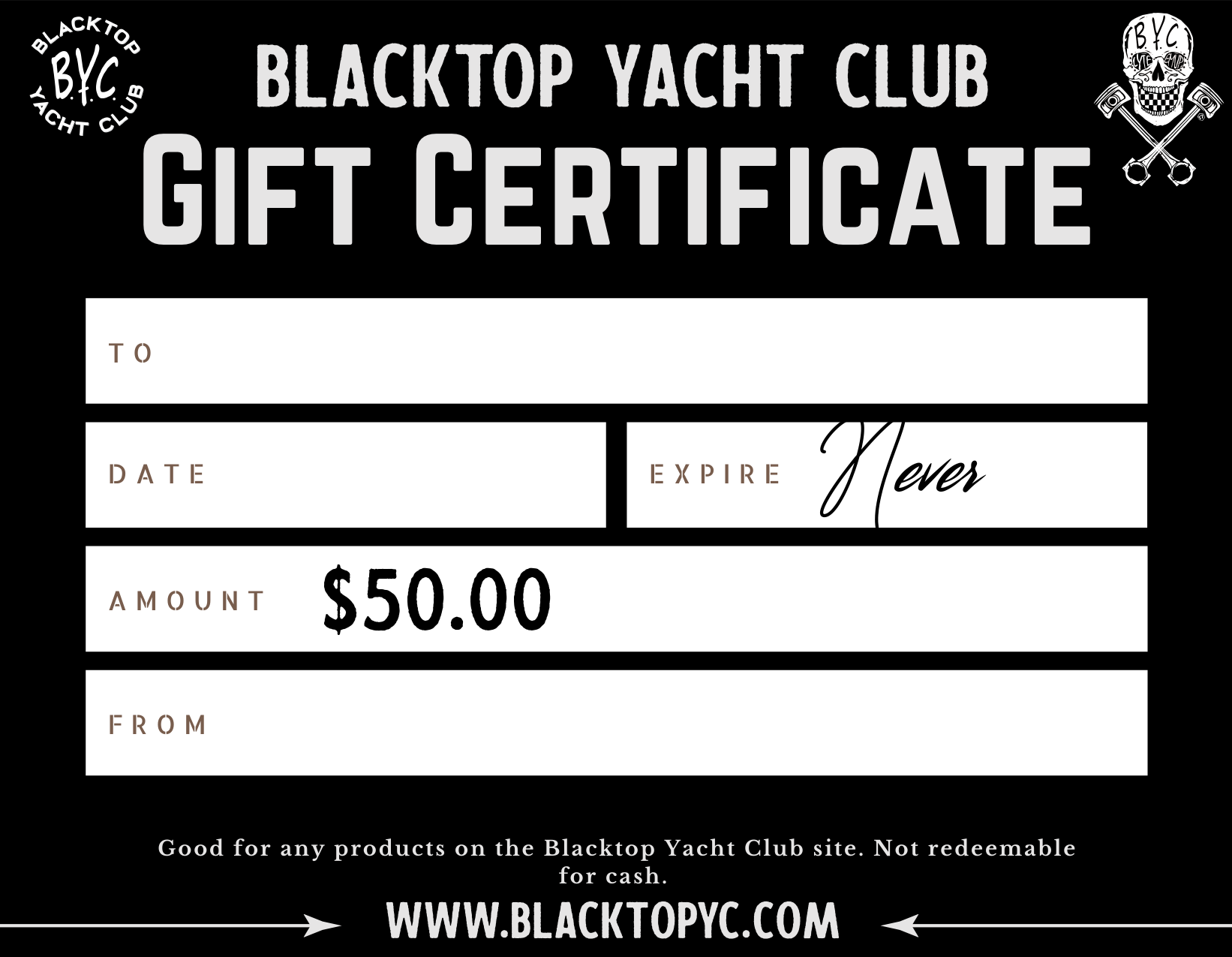 Blacktop Gift Certificate - Image 3