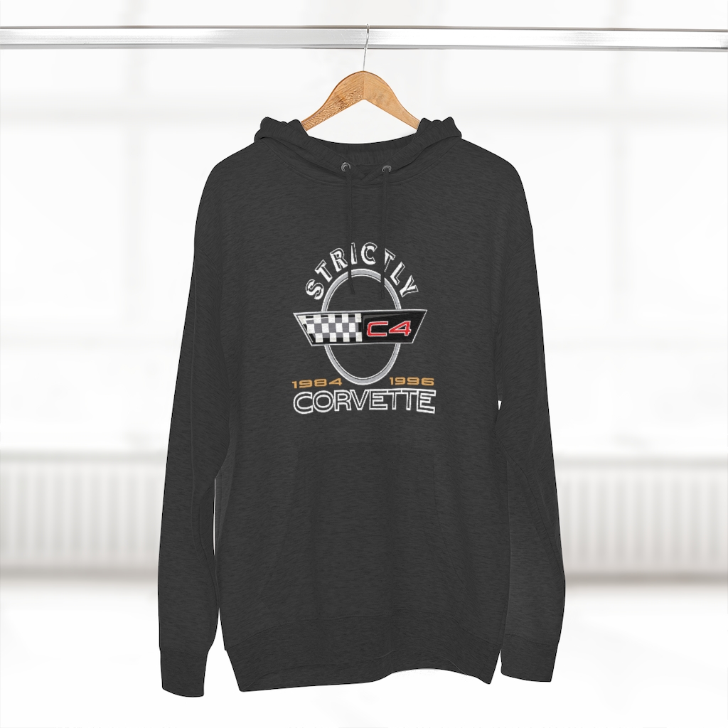 91-96 Strictly C4 Corvette Emblem Hoodie - Image 3